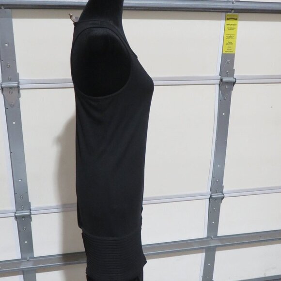 BCBGMaxAzria Black Geometrical design formal dress black tie cocktail scoop neck - Picture 4 of 7